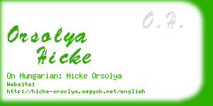 orsolya hicke business card